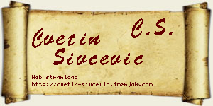 Cvetin Sivčević vizit kartica